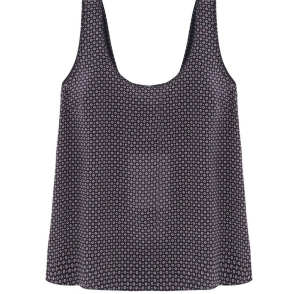 Massimo Dutti Silk Tank Top Womens 10 Floral Medallion Print Sleeveless Blouse